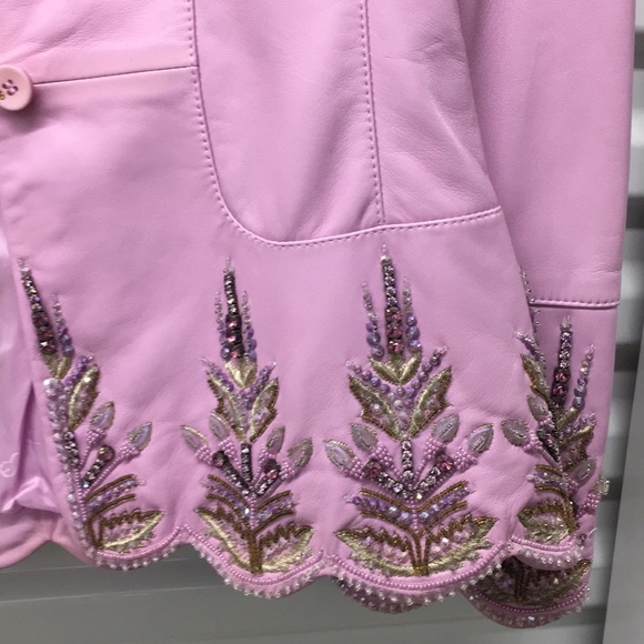 Escada purple embellished leather - Picture 2 of 9